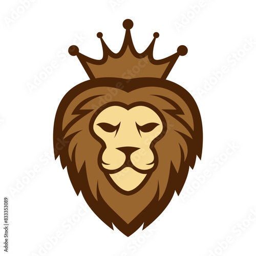 Elegant and dignified lion head logo design