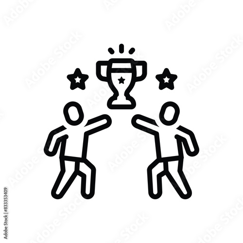 Black line icon for contestant 