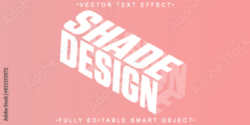 Cubic Shade Design White Minimal Vector Fully Editable Smart Object Text Effect