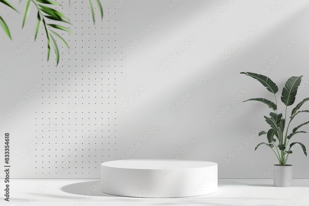 Gorgeous product modern dots banner for a podium mockup. Generative Ai Gorgeous product modern dots banner for a podium mockup. Generative Ai