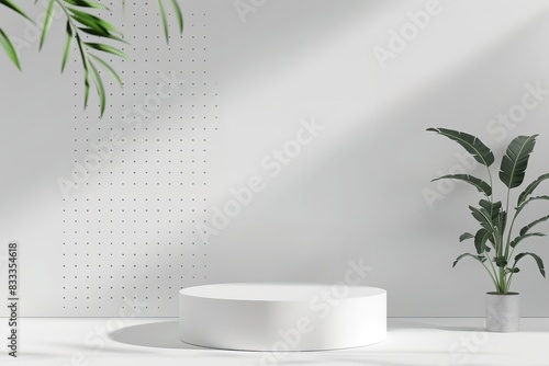 Gorgeous product modern dots banner for a podium mockup. Generative Ai