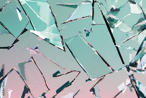 3d rendering of broken glass texture effects background