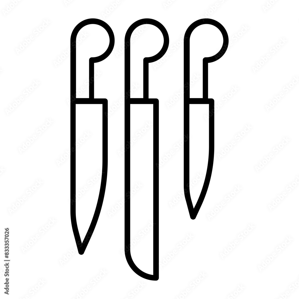 Knives icon. outline icon Knives icon. outline icon