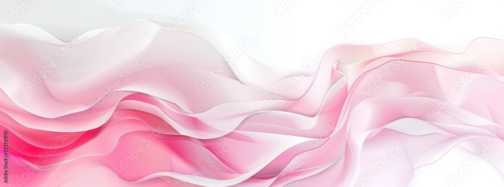 Abstract white and pink background with smooth curved lines Abstract white and pink background with smooth curved lines