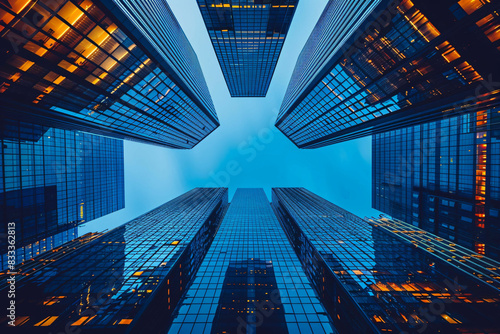 skyscraper with blue sky