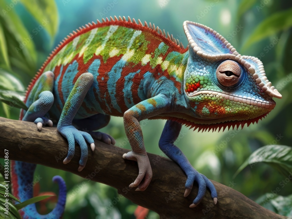 chameleon on a tree chameleon on a tree