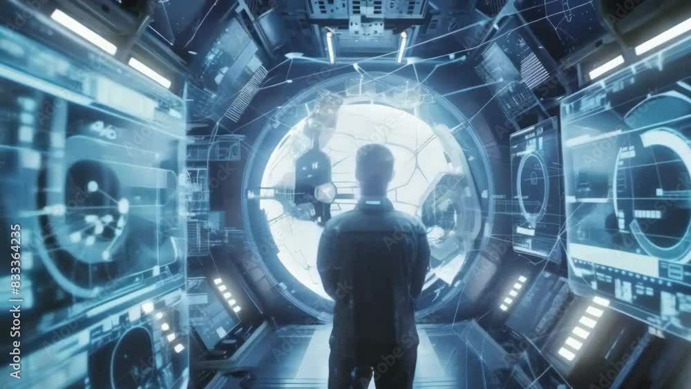 an engineer in a data center storage -4k new stock video footage AI an engineer in a data center storage -4k new stock video footage AI
