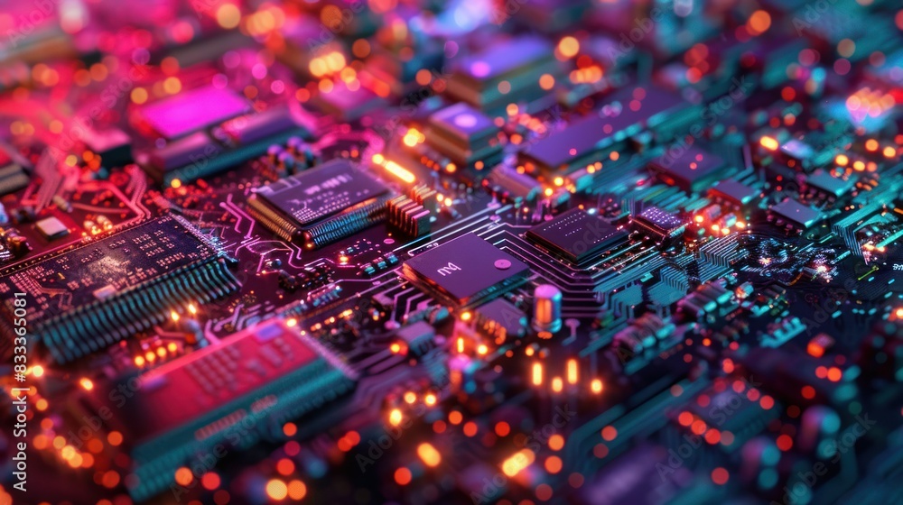 Computer technology-themed background Computer technology-themed background
