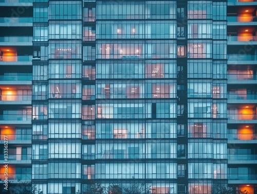 Night window facade building tower ,seamless texture