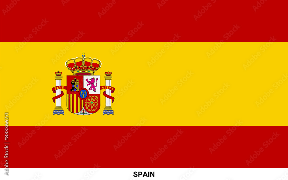 Obraz premium Flag of SPAIN, SPAIN national flag