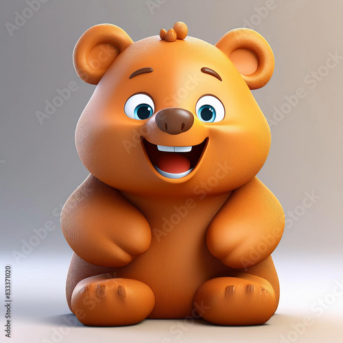 Cute cartoon 3d bear