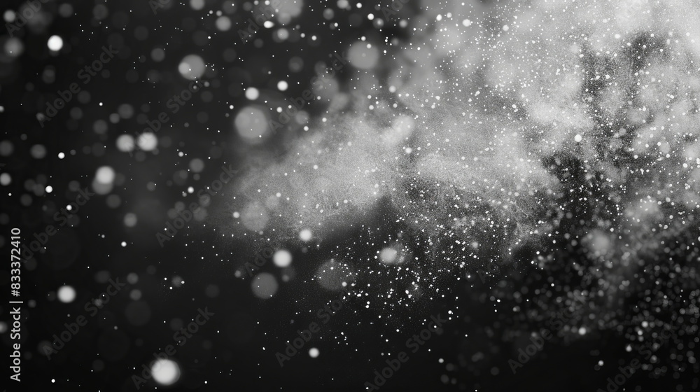 Abstract texture of rain and fog on a black background