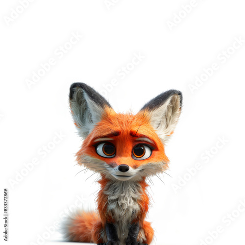 Little Fox With Big Eyes Sitting Down © jul_photolover