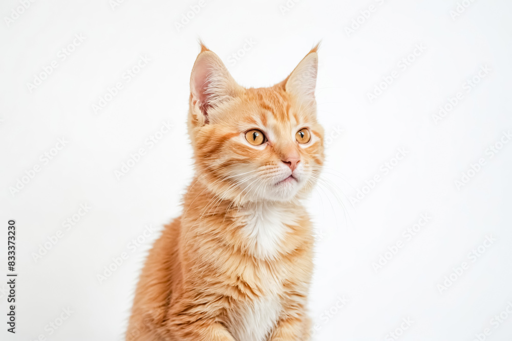 Obraz premium Cute Ginger Kitten Looking Off to the Side
