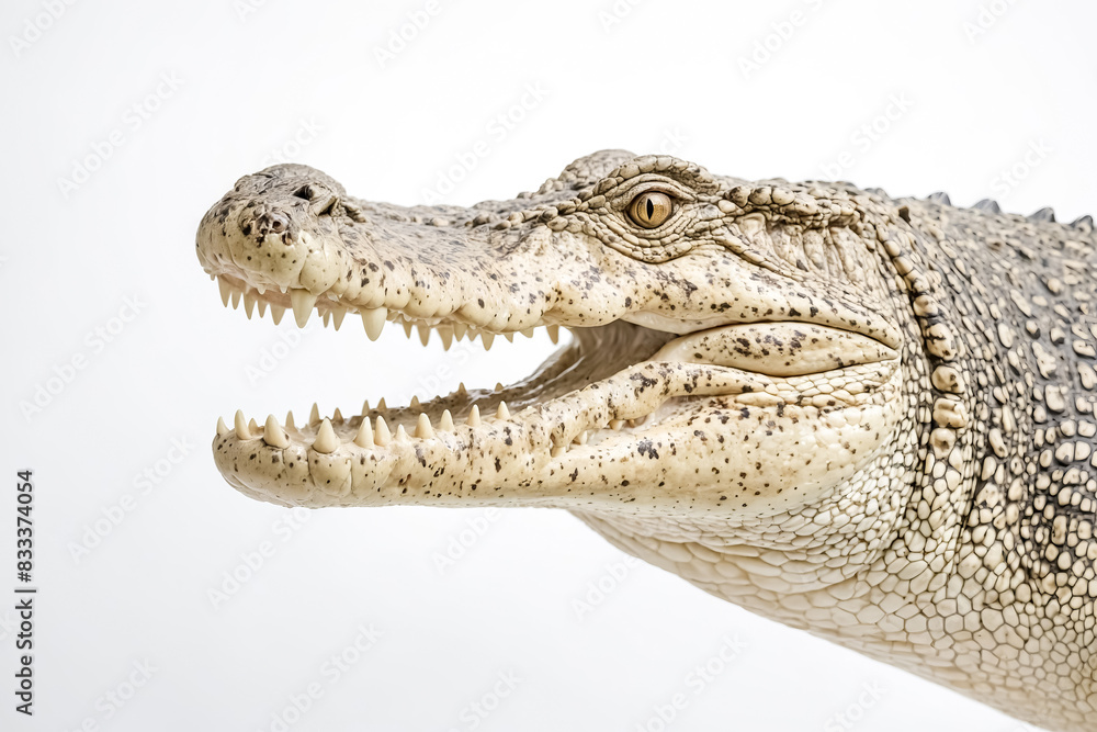 Obraz premium Close-up of a Crocodile's Open Mouth