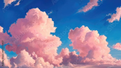 Surreal Pink and Blue Sky Panorama