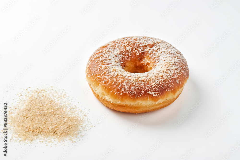 Coconut Donut with Coconut Flakes Coconut Donut with Coconut Flakes