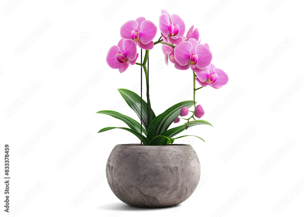 Orchid Plant in a Pot on Transparent Background Orchid Plant in a Pot on Transparent Background