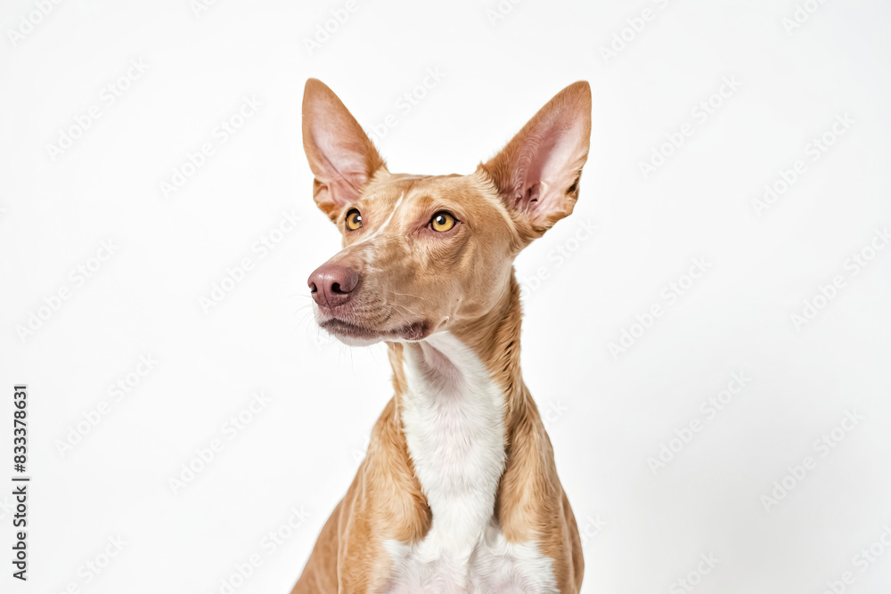 Portrait of a cute dog looking up Portrait of a cute dog looking up