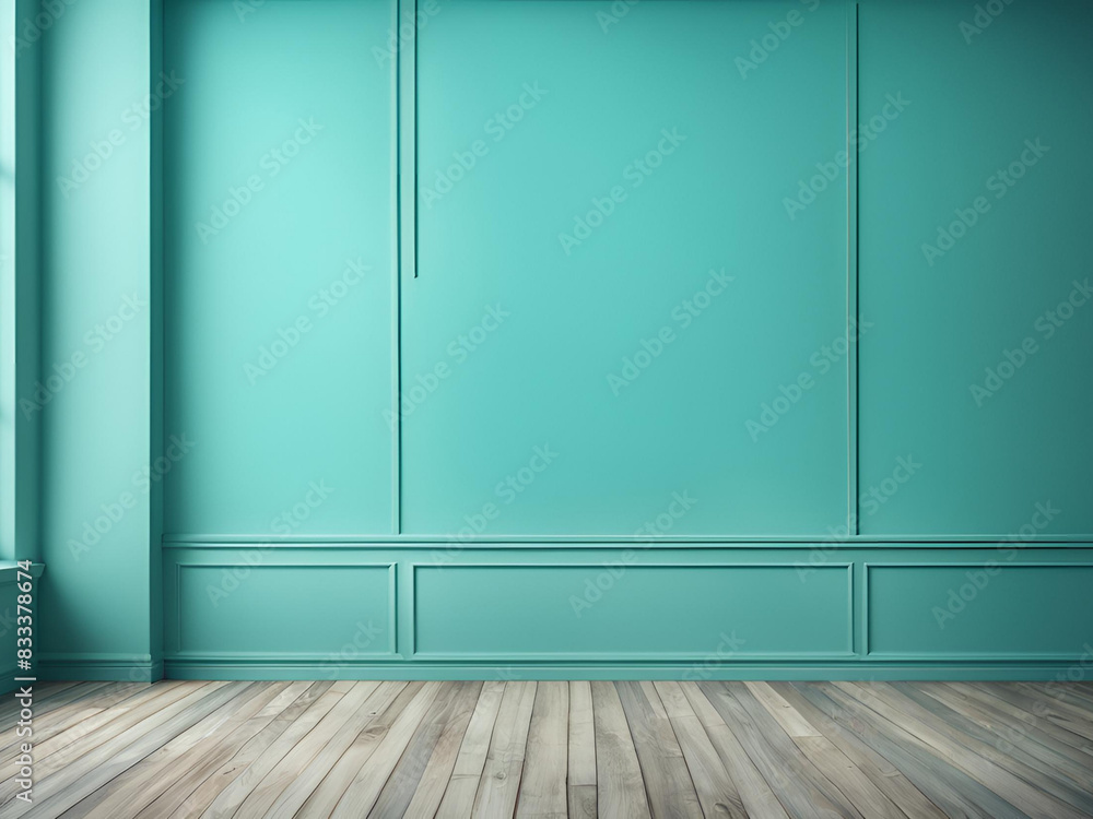 Naklejka premium room with wooden wall