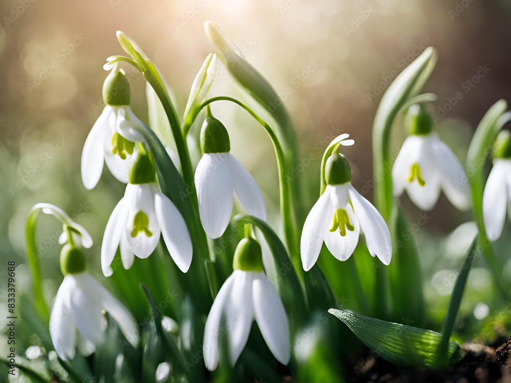 Fototapeta premium snowdrops in spring