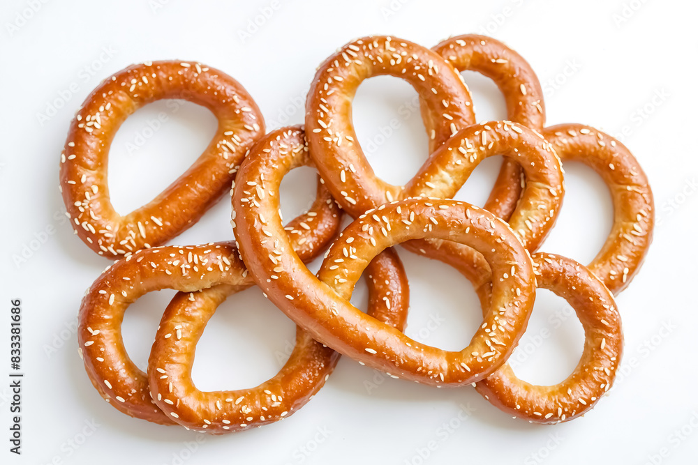 Freshly Baked Pretzels with Sesame Seeds Freshly Baked Pretzels with Sesame Seeds
