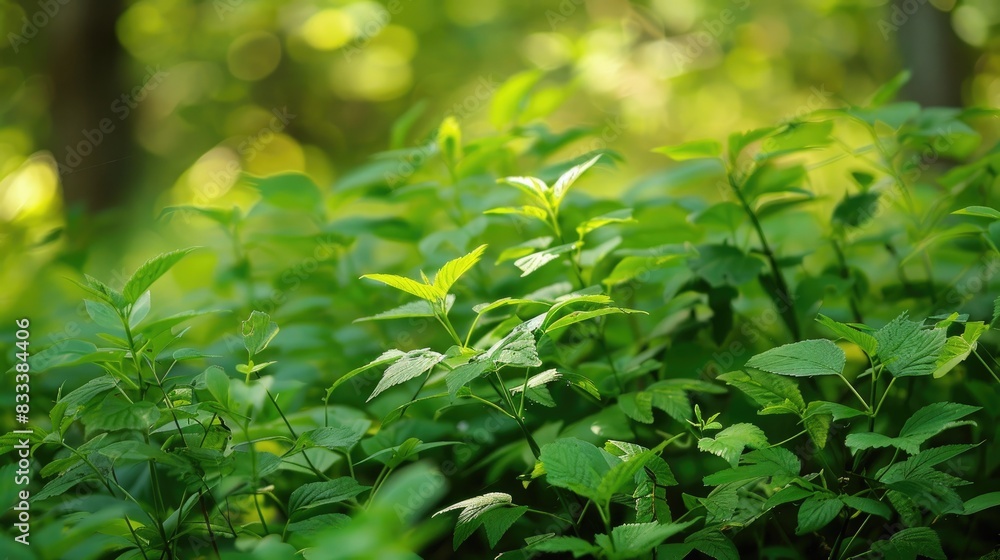 Stock photo of Small Barvinok s green foliage in the forest Stock photo of Small Barvinok s green foliage in the forest