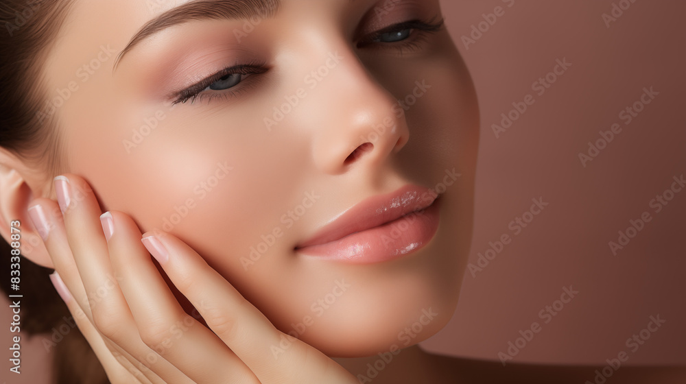 Woman with Smooth Skin and Gentle Expression Woman with Smooth Skin and Gentle Expression