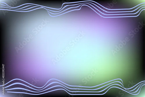 Dark abstract, watercolor background with glowing waves. Modern gradient with smooth wavy lines on watercolor background. Retro fluorescent bright multicolor gradient background. Vector illustration.