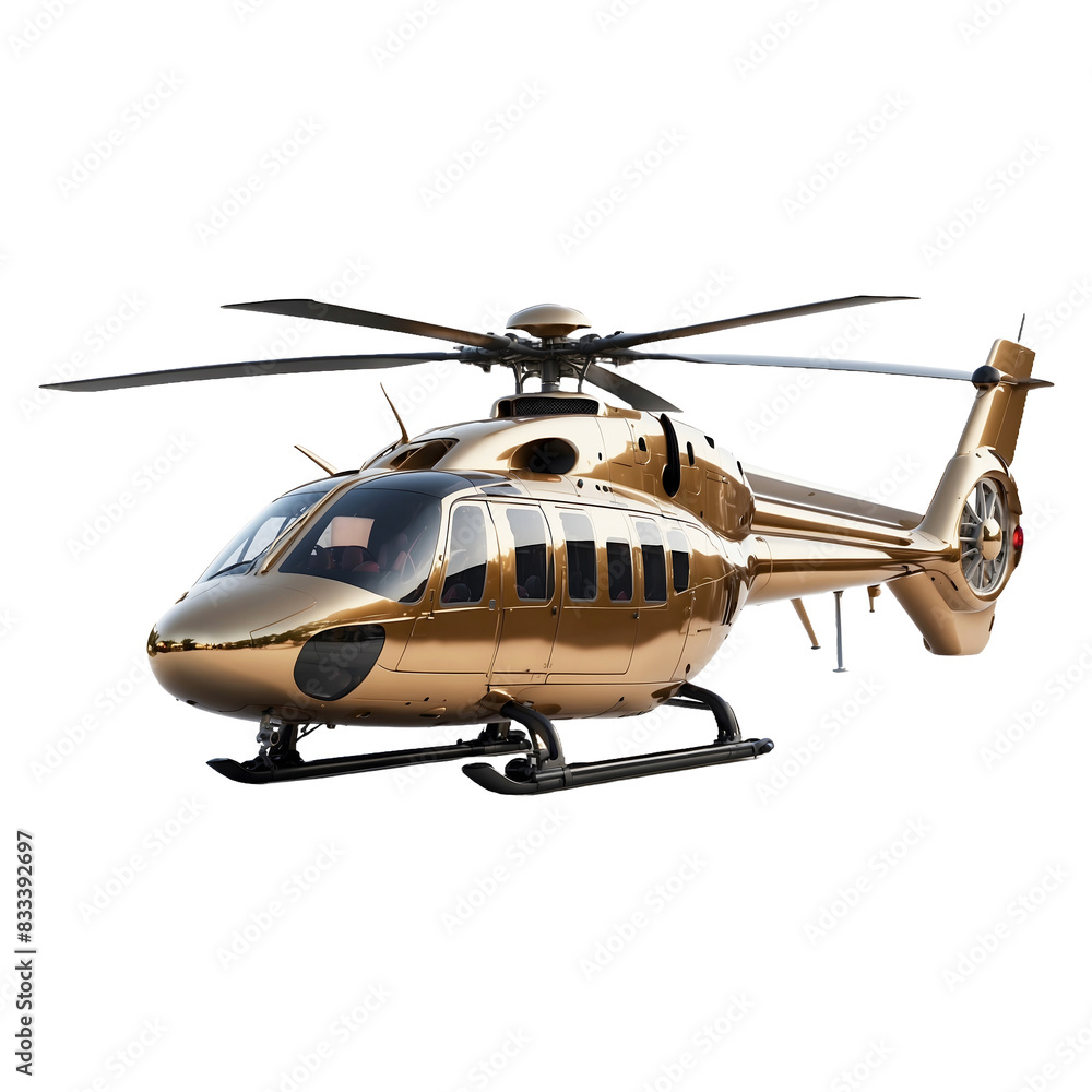 Fototapeta premium Executive Modern private helicopter png helicopter in flight