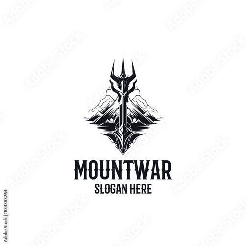 Mount trident logo vector illustration