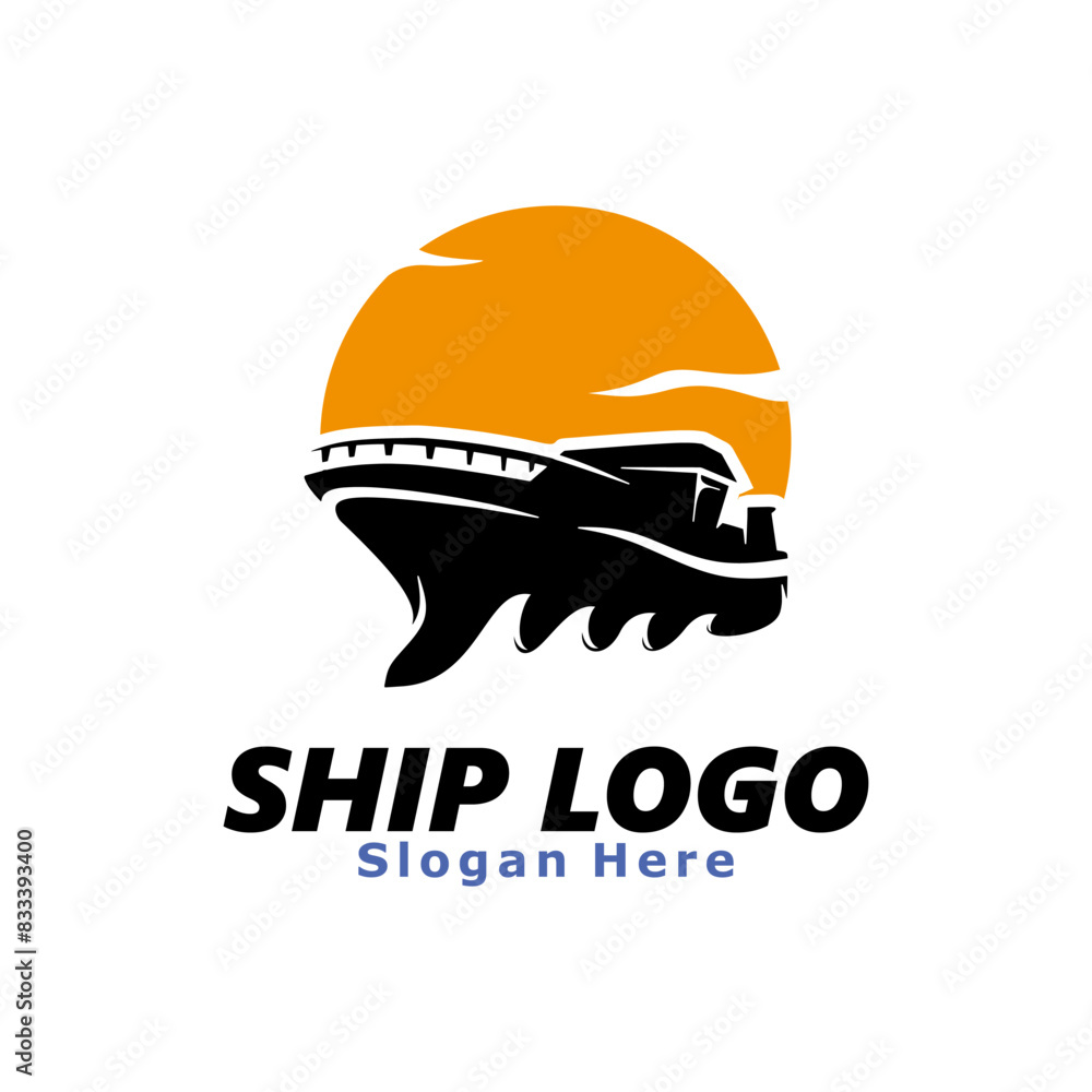 Ship Logo Template Design Illustration Ship Logo Template Design Illustration