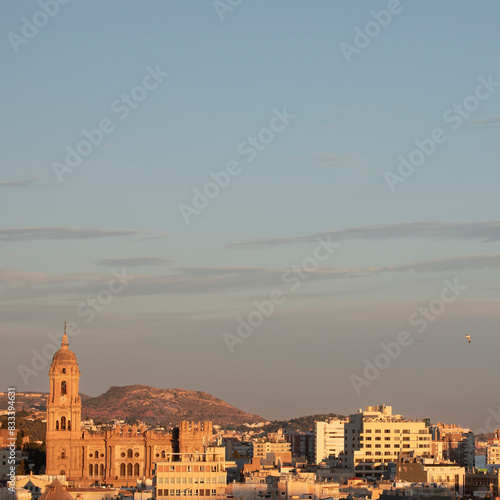 Malaga cathedral. The Cathedral of Málaga is a Roman Catholic church in the city of Málaga in Andalusia in southern Spain #833394631