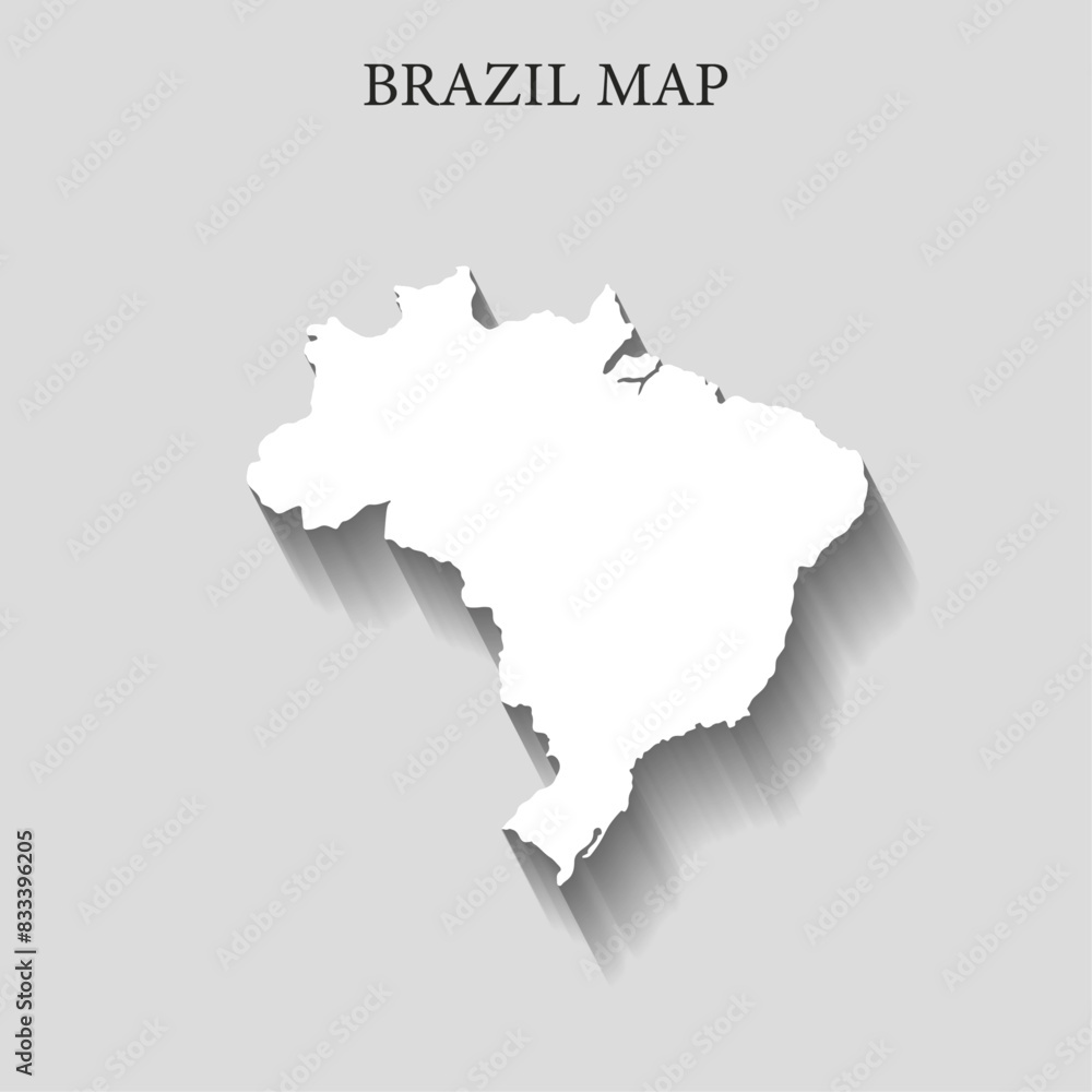 Simple and Minimalist region map of Brazil