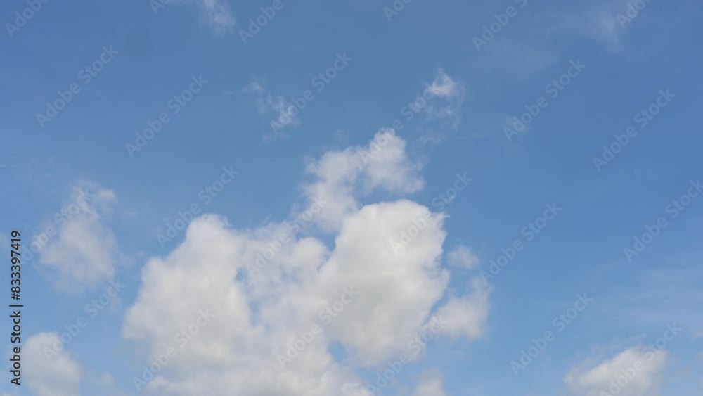 Timelapse of beautiful blue sky and white cloud with 4k resolution. The environment in the natural world. Timelapse of beautiful blue sky and white cloud with 4k resolution. The environment in the natural world.