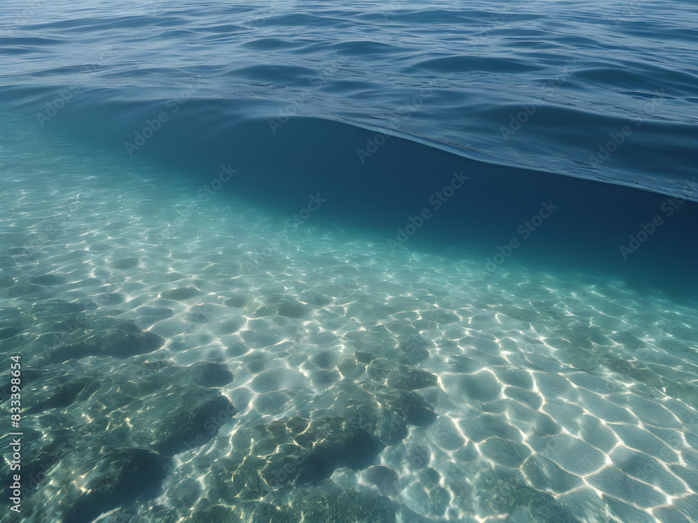 Fototapeta premium the crystal-clear waters of the equatorial ocean