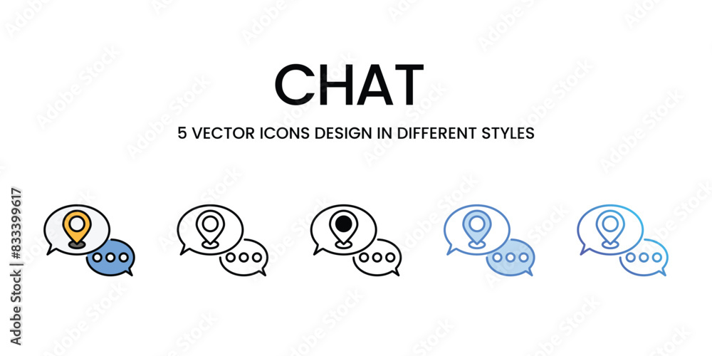 Chat icons vector set stock illustration. Chat icons vector set stock illustration.