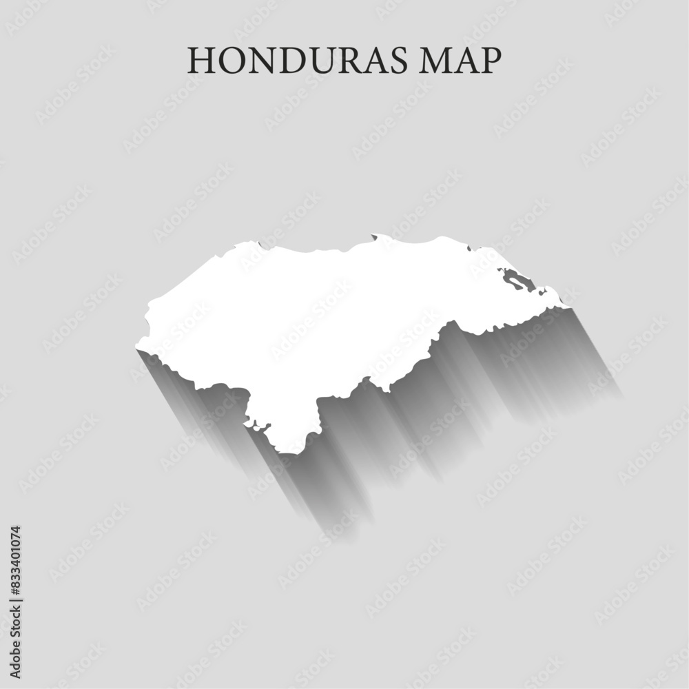 Obraz premium Simple and Minimalist region map of Honduras