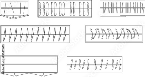 Vector illustration sketch of cupboard interior furniture design image seen from above for completeness of the image