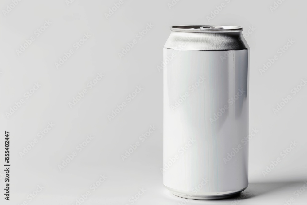 Blank Aluminum Soda Can on White Background for Brand Mockup Blank Aluminum Soda Can on White Background for Brand Mockup