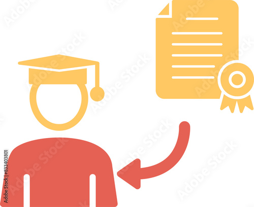 Receiving Diploma Vector Icon