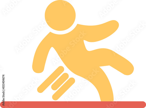 Danger of Slipping Vector Icon