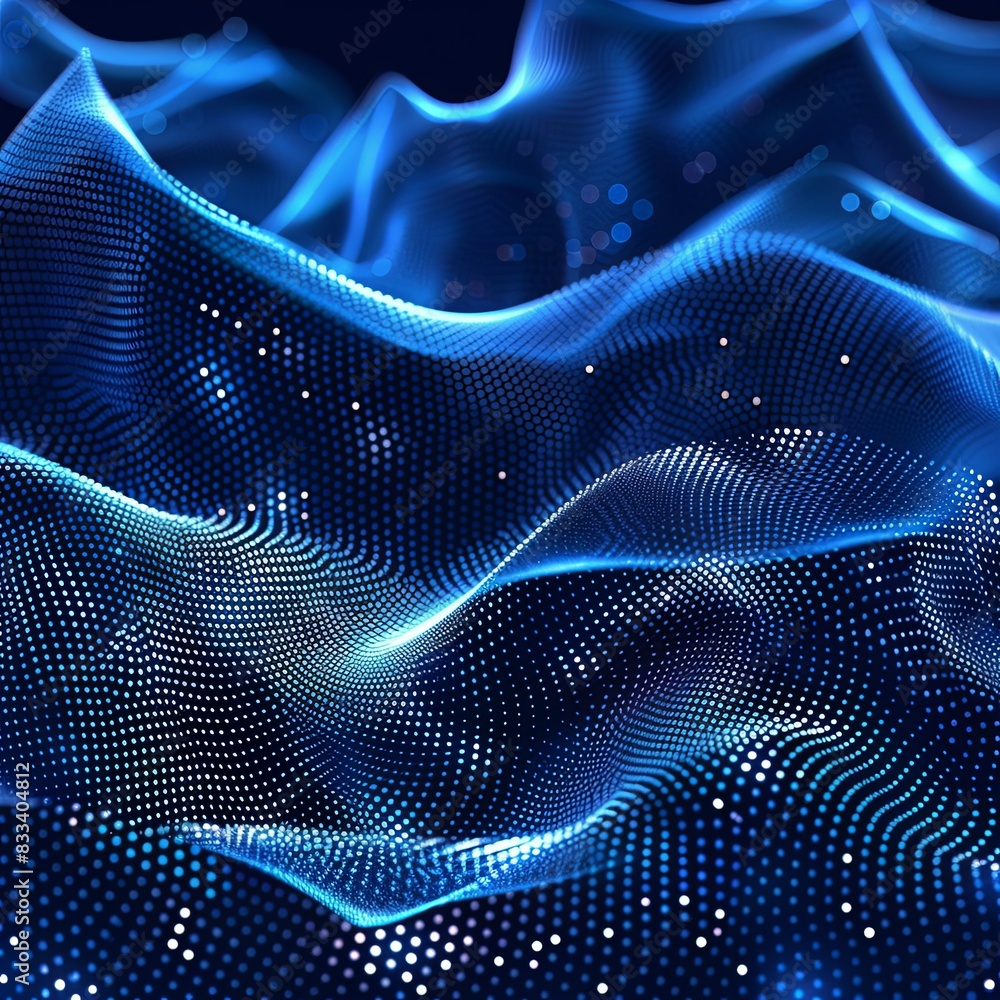 Glowing DNA Strands on Technological Background Glowing DNA Strands on Technological Background