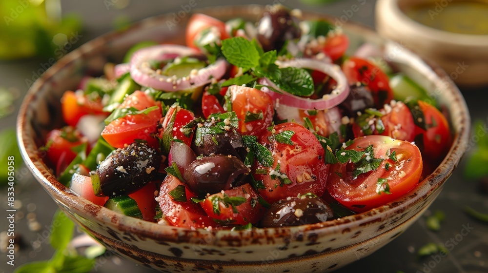 Gastronomic Euphoria: A Bowl of Mediterranean Delights. Generative AI Gastronomic Euphoria: A Bowl of Mediterranean Delights. Generative AI