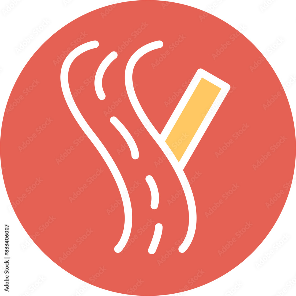 Linked Road Sign Vector Icon Linked Road Sign Vector Icon