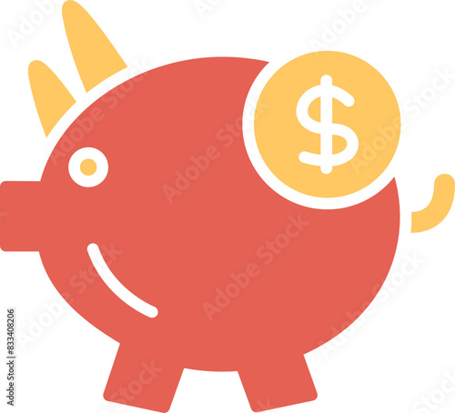 Piggy Saving Vector Icon