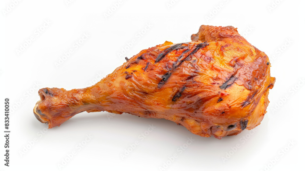 grilled chicken legs on white background grilled chicken legs on white background
