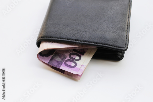 Wallpaper Mural Philippine money, Banknotes in black wallet Torontodigital.ca