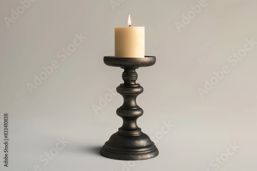 Candle Holder Isolated on Solid Background.