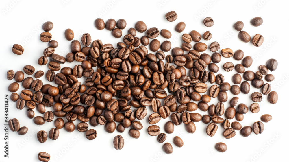 Obraz premium coffee beans isolated on white
